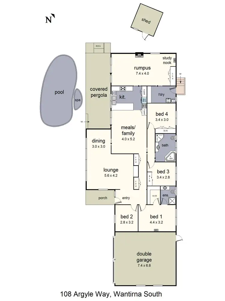 Floorplan of Homely house listing, 108 Argyle Way, Wantirna South VIC 3152