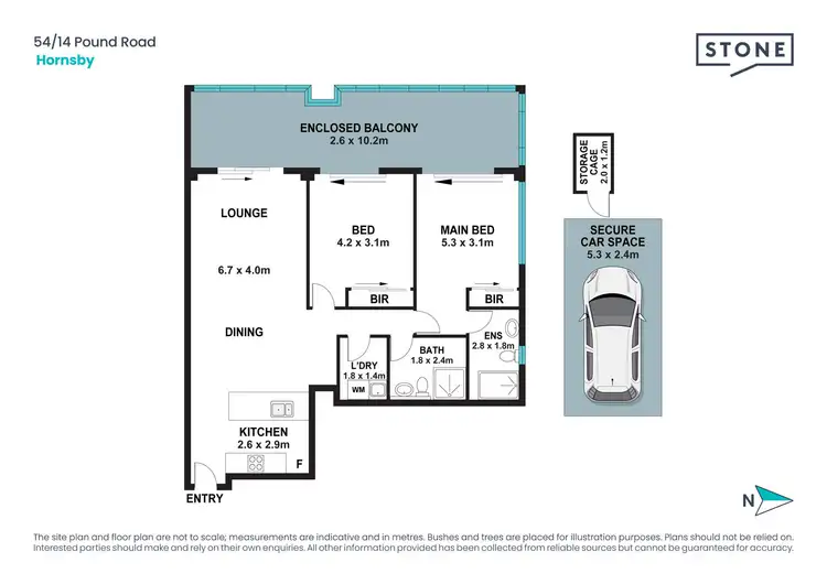 Floorplan of Homely apartment listing, 54/14 Pound Road, Hornsby NSW 2077
