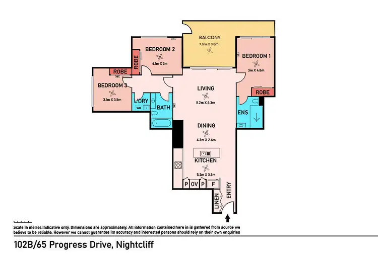 Floorplan of Homely unit listing, 102B/65 Progress Drive, Nightcliff NT 810