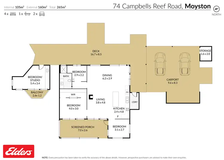 Floorplan of Homely rural property listing, 74 Campbells Reef Road, Moyston VIC 3377