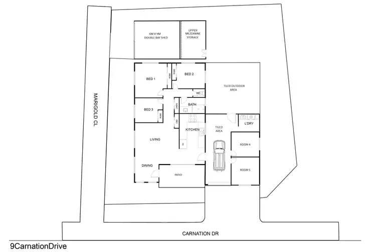 Floorplan of Homely house listing, 9 Carnation Drive, Mooroobool QLD 4870