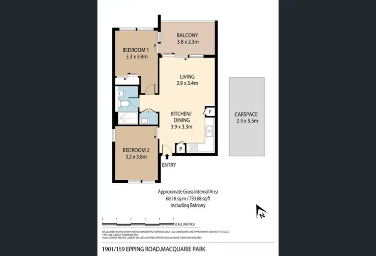 Floorplan of Homely apartment listing, 901/159 Epping Road, Macquarie Park NSW 2113