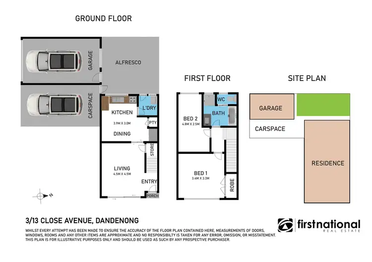 Floorplan of Homely unit listing, 3/13 Close Avenue, Dandenong VIC 3175