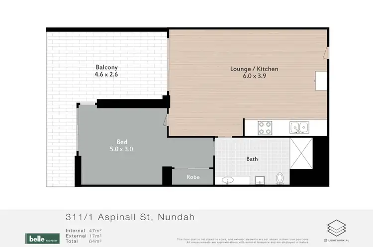 Floorplan of Homely apartment listing, 311/1 Aspinall Street, Nundah QLD 4012