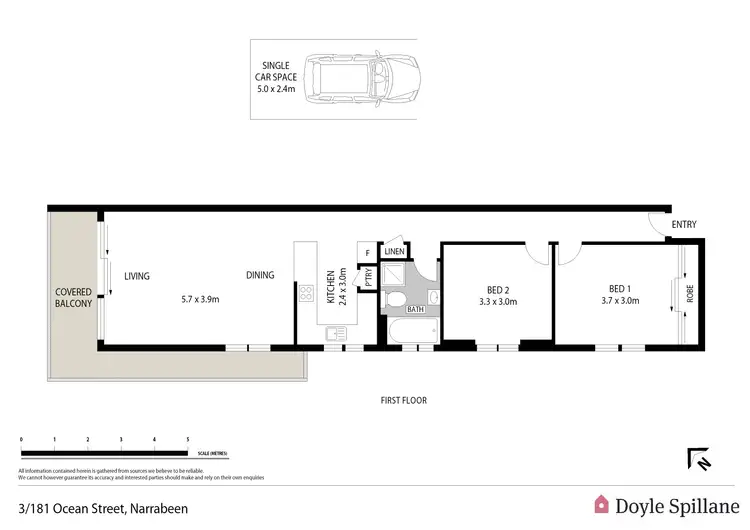 Floorplan of Homely apartment listing, 3/181 Ocean Street, Narrabeen NSW 2101