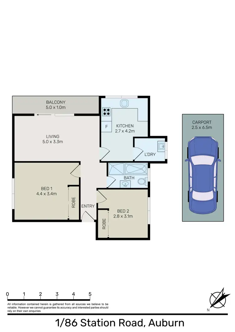 Floorplan of Homely apartment listing, 1/86 Station Road, Auburn NSW 2144
