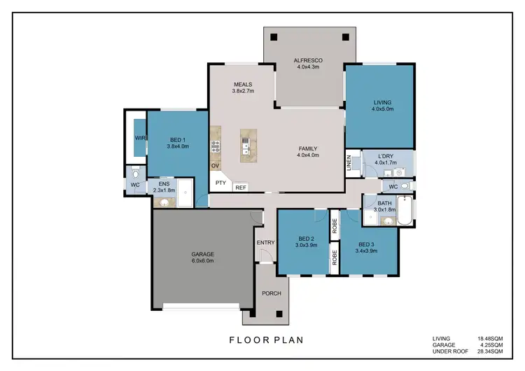 Floorplan of Homely house listing, 3 Finch Place, Bandiana VIC 3691