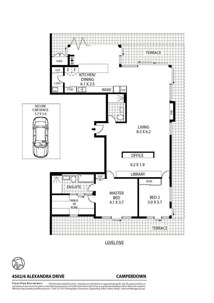 Floorplan of Homely apartment listing, 4502/6 Alexandra Drive, Camperdown NSW 2050
