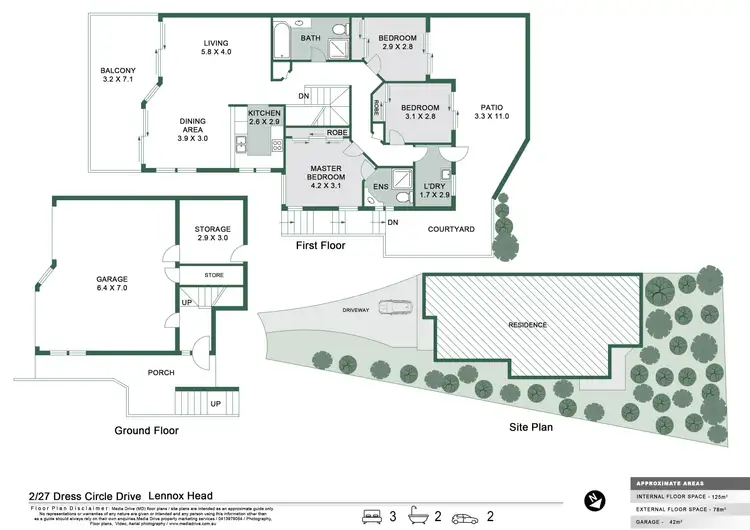 Floorplan of Homely house listing, 2/27 Dress Circle Drive, Lennox Head NSW 2478