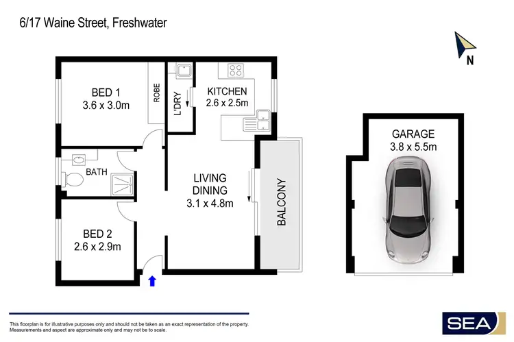 Floorplan of Homely unit listing, 6/17 Waine Street, Freshwater NSW 2096