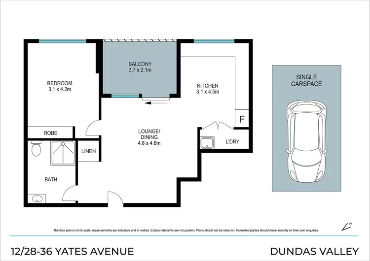 Floorplan of Homely apartment listing, 12/28-36 Yates Avenue, Dundas Valley NSW 2117