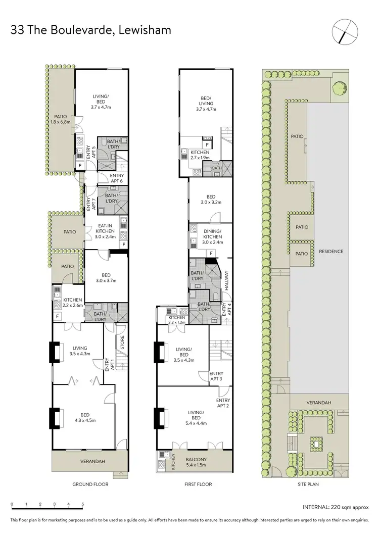 Floorplan of Homely block of units listing, 33 The Boulevarde, Lewisham NSW 2049