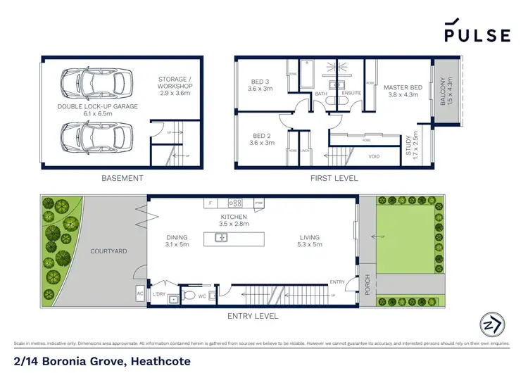Floorplan of Homely townhouse listing, 2/14 Boronia Grove, Heathcote NSW 2233