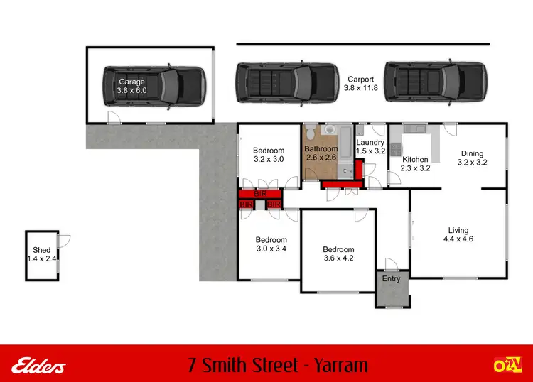 Floorplan of Homely house listing, 7 Smith Street, Yarram VIC 3971