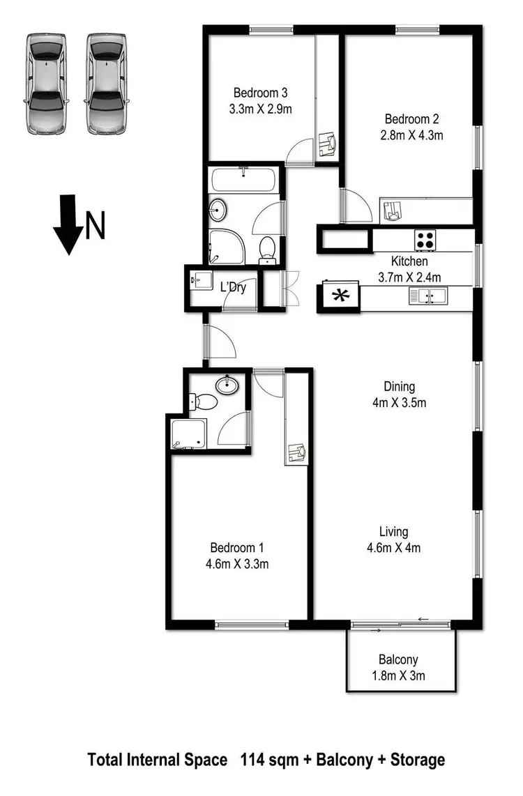 Floorplan of Homely apartment listing, 201/6 Mount Street Walk, Pyrmont NSW 2009