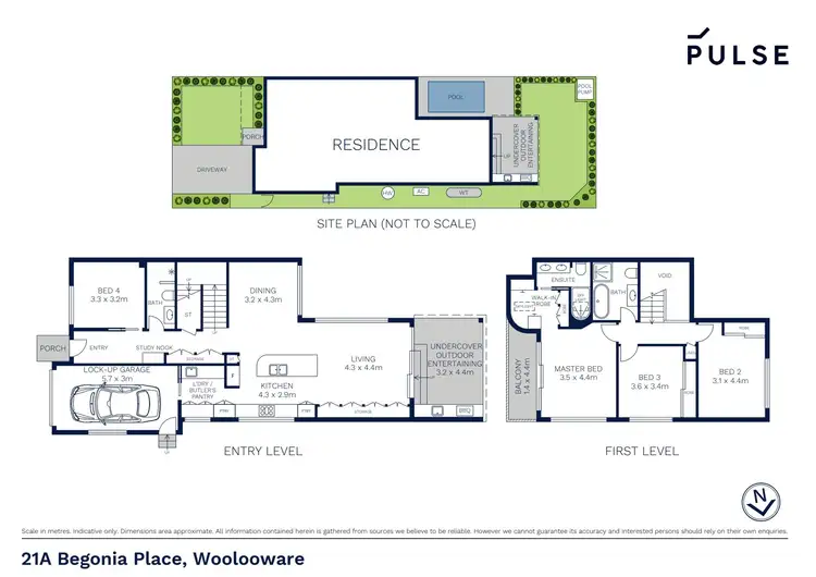 Floorplan of Homely semi-detached listing, 21a Begonia Place, Woolooware NSW 2230