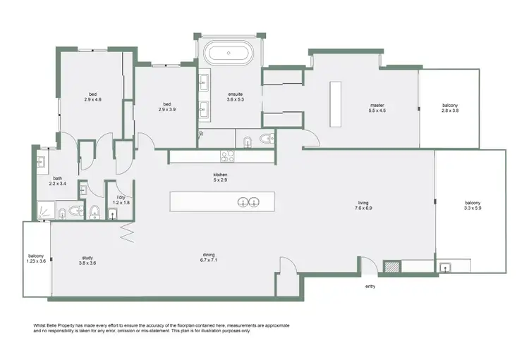 Floorplan of Homely apartment listing, 5401/41-47 Williams Esplanade, Palm Cove QLD 4879