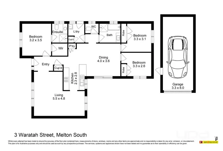 Floorplan of Homely unit listing, 3 Waratah Street, Melton South VIC 3338