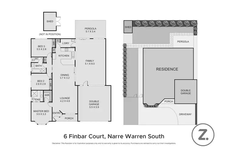 Floorplan of Homely house listing, 6 Finbar Court, Narre Warren South VIC 3805