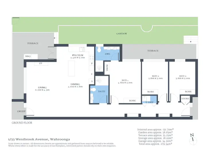 Floorplan of Homely apartment listing, 1/33 Westbrook Avenue, Wahroonga NSW 2076