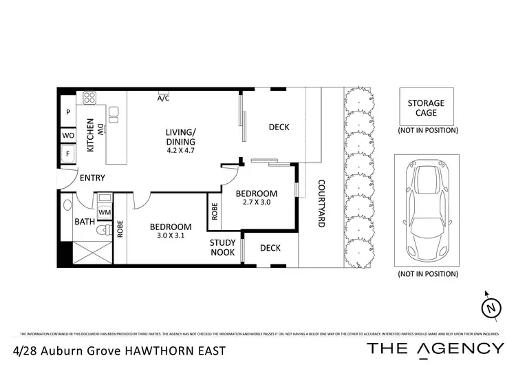 Floorplan of Homely apartment listing, 4/28 Auburn Grove, Hawthorn East VIC 3123
