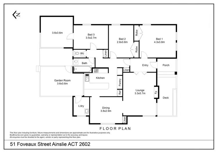 Floorplan of Homely house listing, 51 Foveaux Street, Ainslie ACT 2602