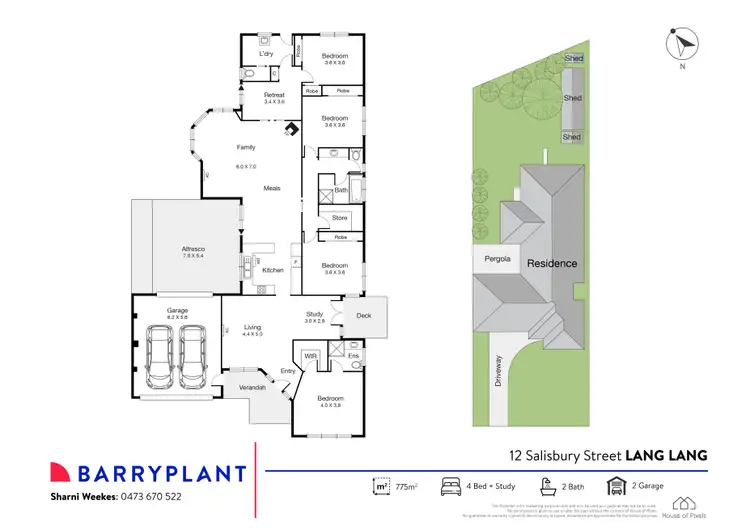 Floorplan of Homely house listing, 12 Salisbury Street, Lang Lang VIC 3984