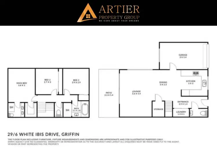 Floorplan of Homely townhouse listing, 29/6 White Ibis Drive, Griffin QLD 4503