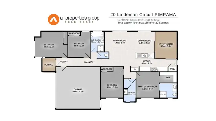 Floorplan of Homely house listing, 20 Lindeman Circuit, Pimpama QLD 4209