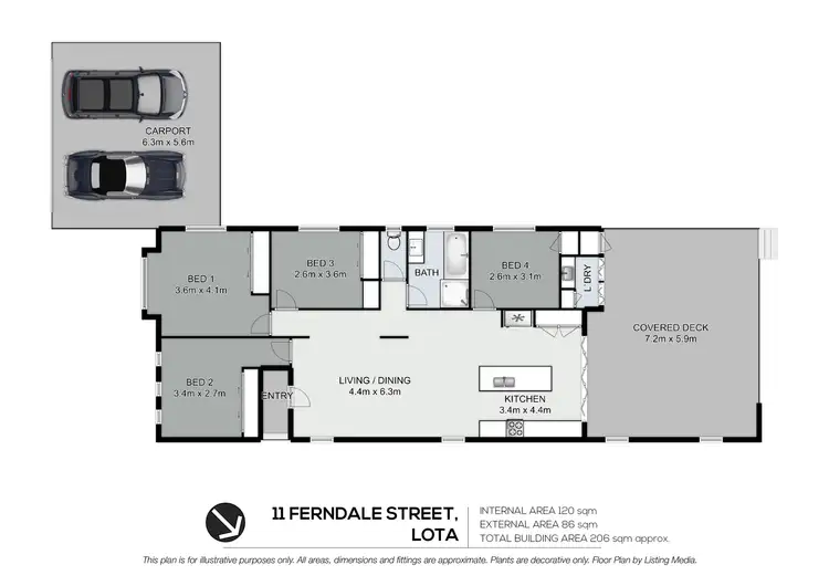 Floorplan of Homely house listing, 11 Ferndale Street, Lota QLD 4179