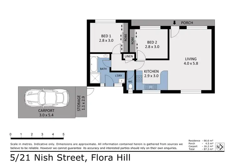 Floorplan of Homely unit listing, 5/21A Nish Street, Flora Hill VIC 3550