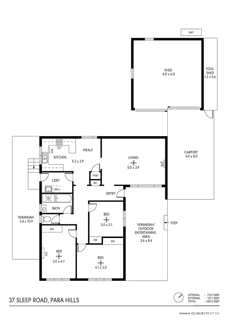 Floorplan of Homely house listing, 37 Sleep Road, Para Hills SA 5096