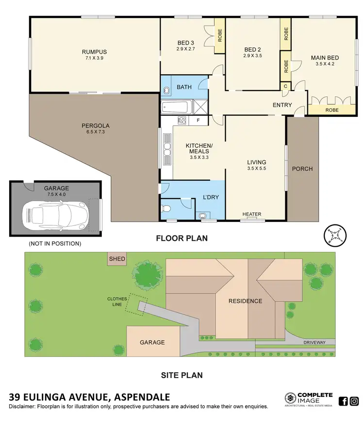 Floorplan of Homely house listing, 39 Eulinga Avenue, Aspendale VIC 3195