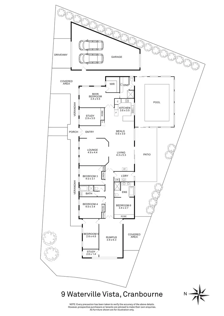Floorplan of Homely house listing, 9 Waterville Vista, Cranbourne VIC 3977