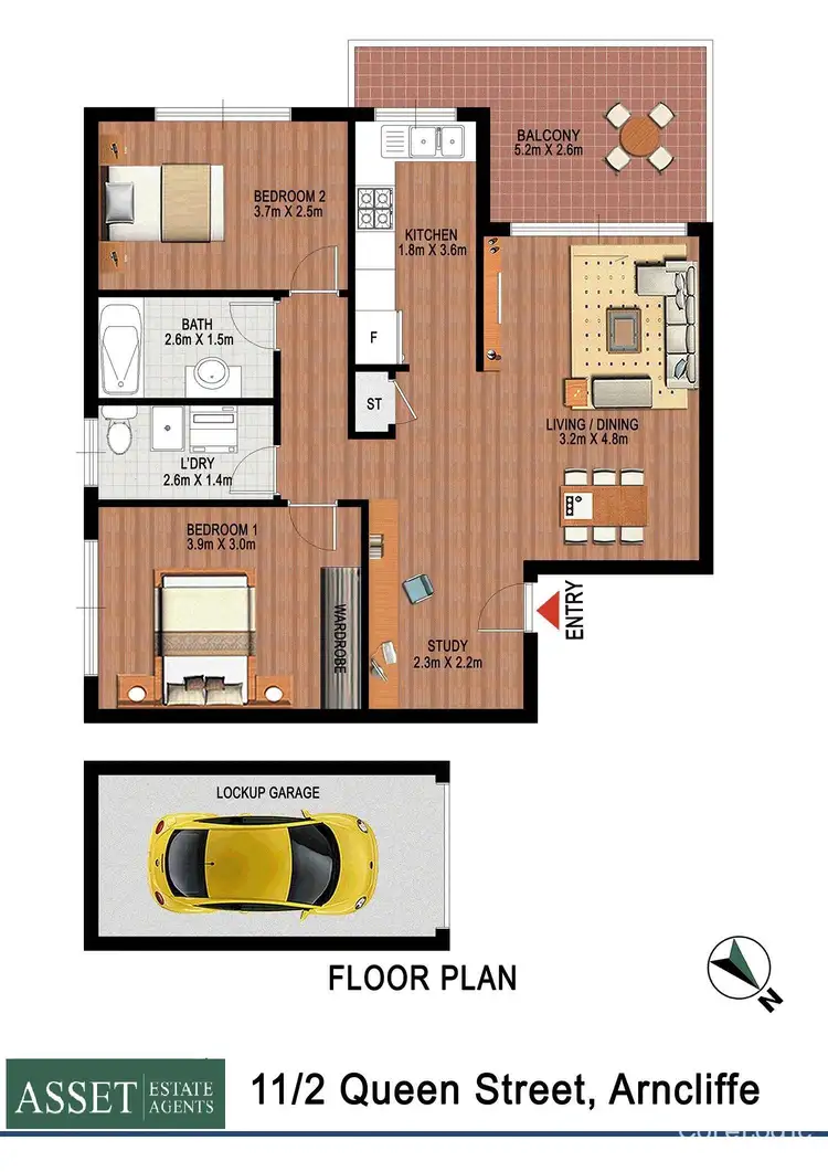 Floorplan of Homely apartment listing, 11/2 Queen Street, Arncliffe NSW 2205