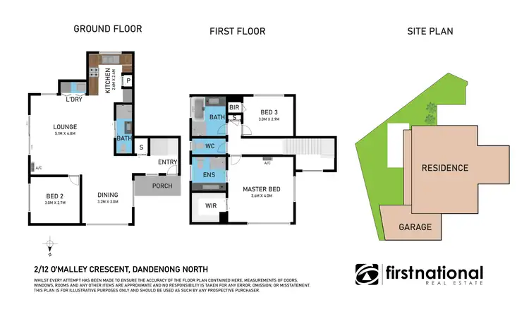 Floorplan of Homely unit listing, 2/12 Omalley Crescent, Dandenong North VIC 3175