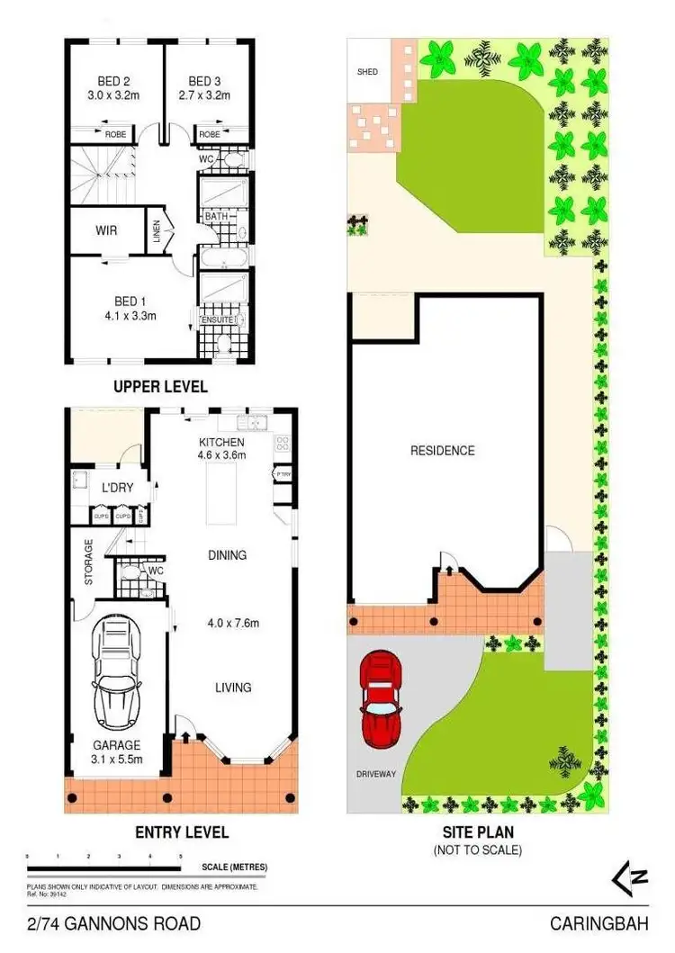 Floorplan of Homely semi-detached listing, 2/74 Gannons Road, Caringbah South NSW 2229