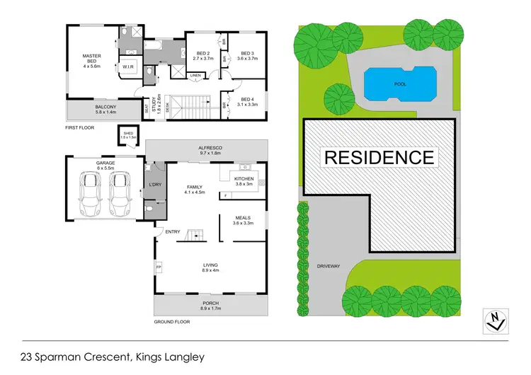 Floorplan of Homely house listing, 23 Sparman Crescent, Kings Langley NSW 2147