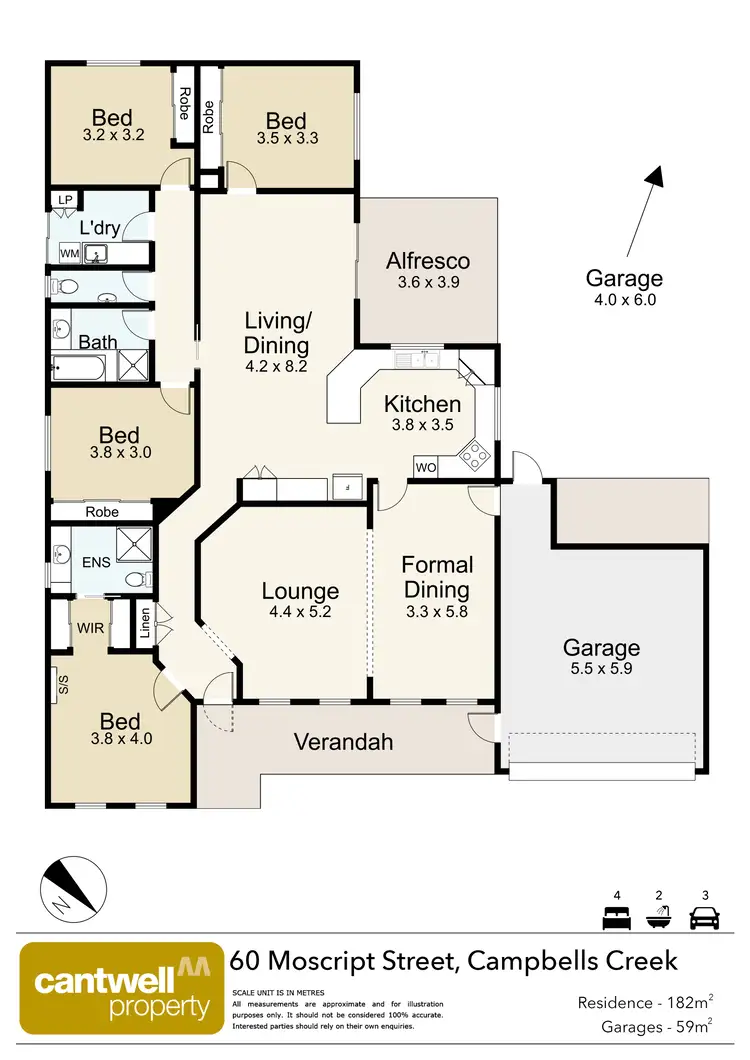 Floorplan of Homely house listing, 60 Moscript Street, Campbells Creek VIC 3451