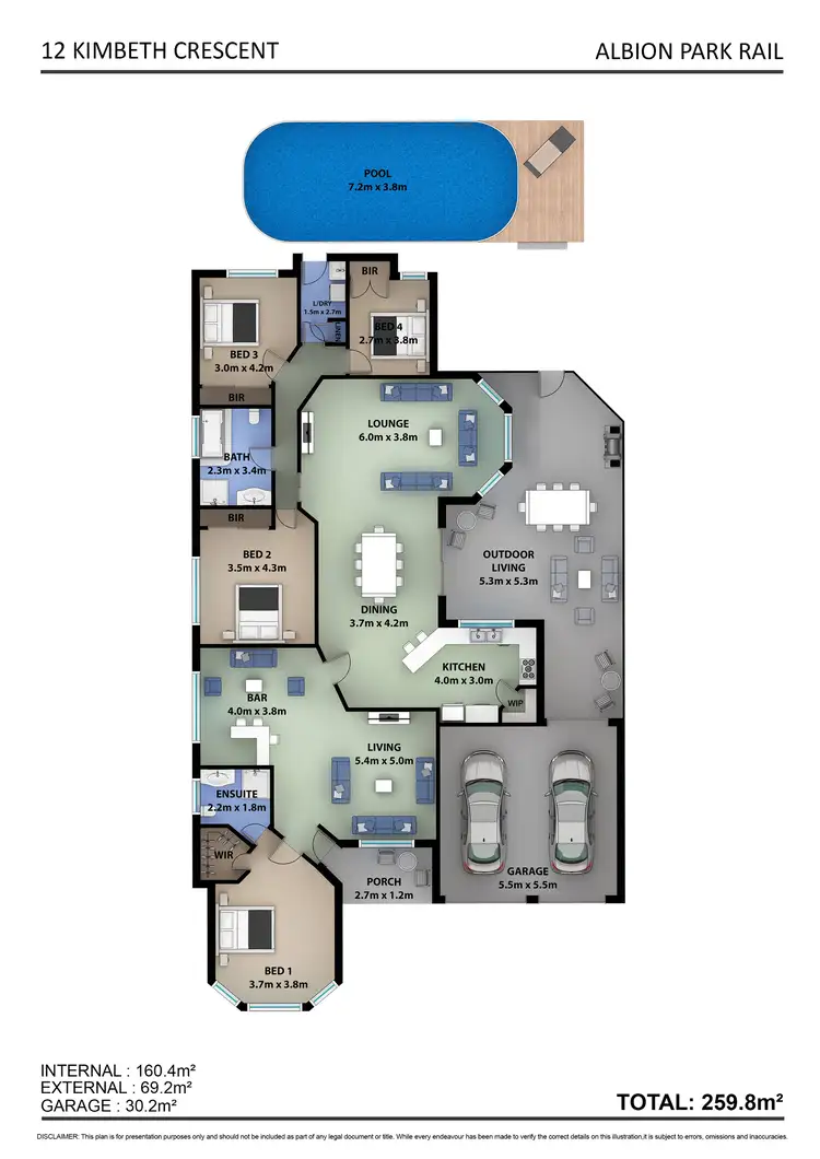 Floorplan of Homely house listing, 12 Kimbeth Crescent, Albion Park Rail NSW 2527