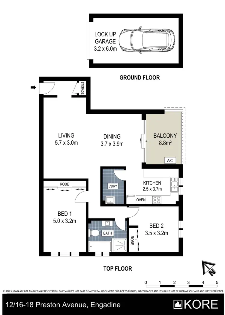 Floorplan of Homely apartment listing, 12/16-18 Preston Avenue, Engadine NSW 2233