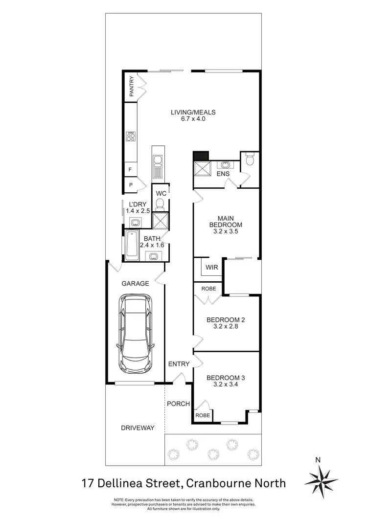 Floorplan of Homely house listing, 17 Dellinea Street, Cranbourne North VIC 3977