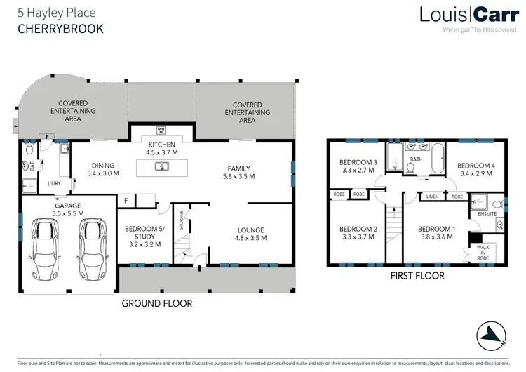Floorplan of Homely house listing, 5 Hayley Place, Cherrybrook NSW 2126