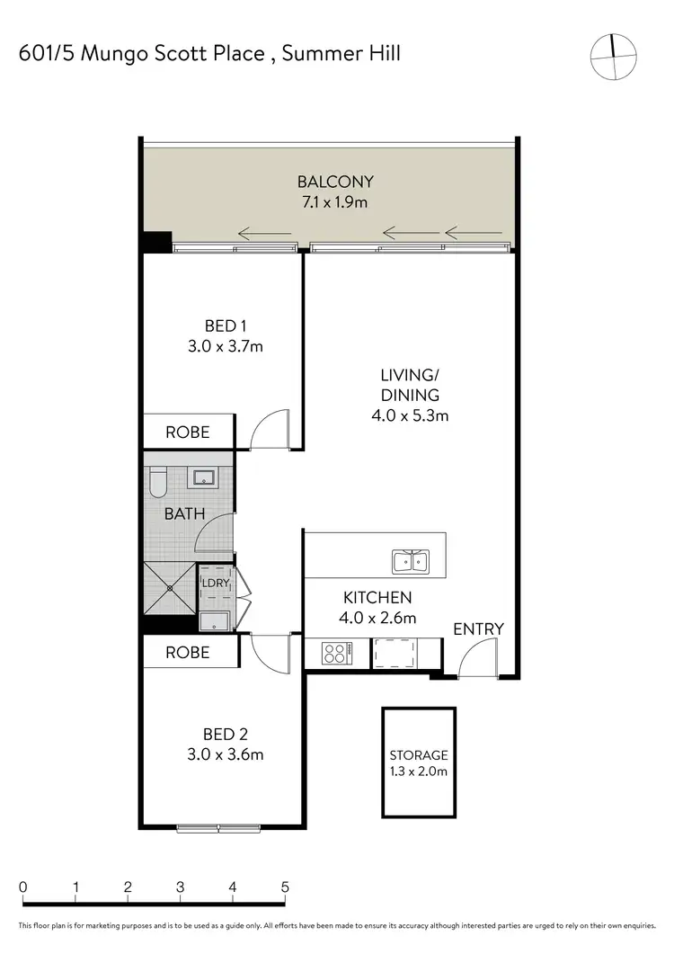 Floorplan of Homely apartment listing, 601/5 Mungo Scott Place, Summer Hill NSW 2130