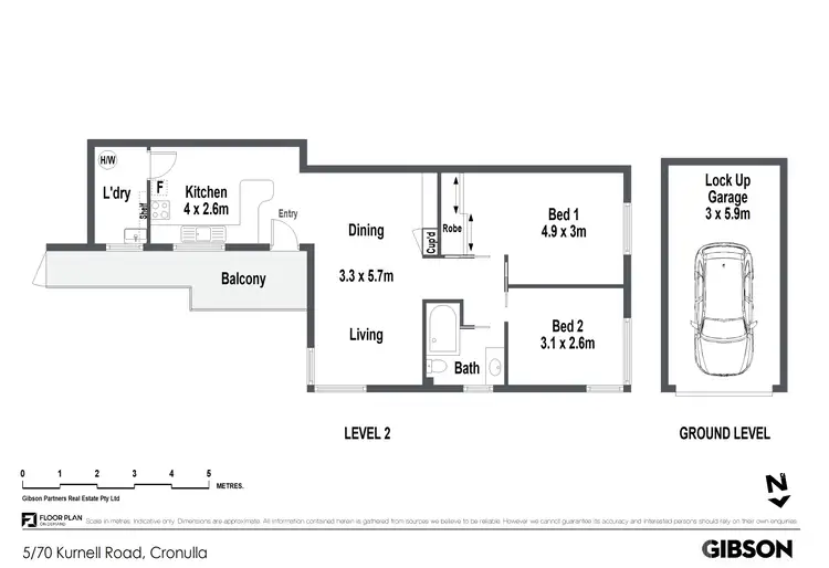 Floorplan of Homely apartment listing, 5/70 Kurnell Road, Cronulla NSW 2230