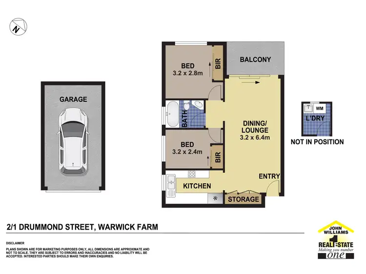 Floorplan of Homely unit listing, 2/1 Drummond Street, Warwick Farm NSW 2170