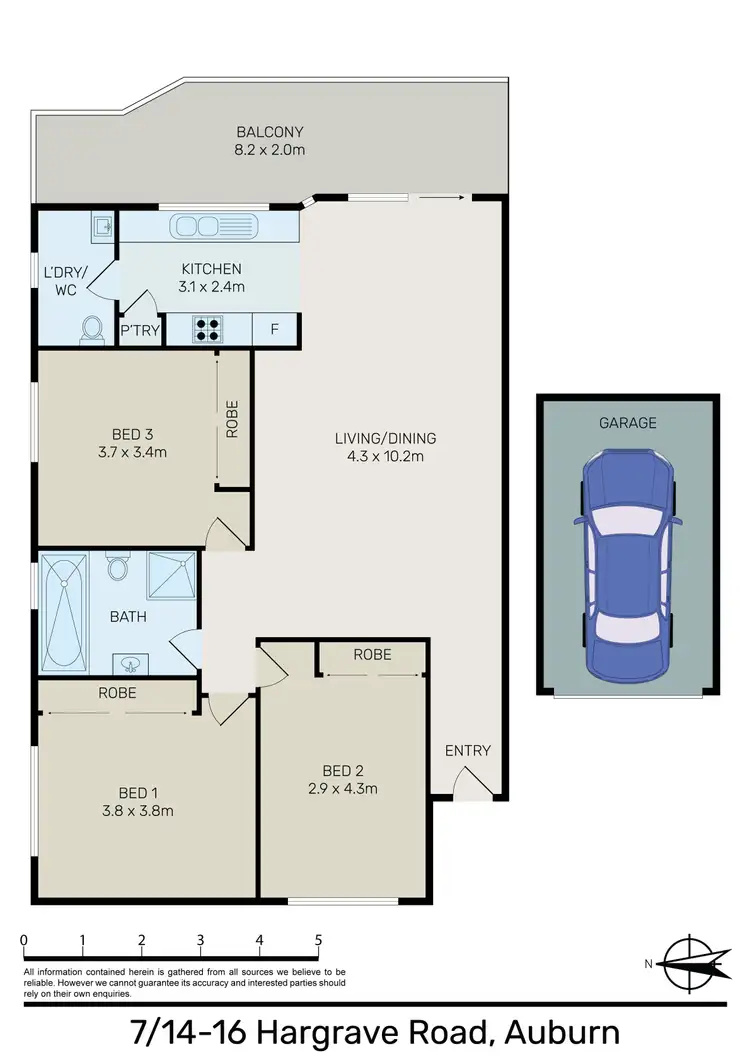 Floorplan of Homely apartment listing, 7/14-16 Hargrave Road, Auburn NSW 2144