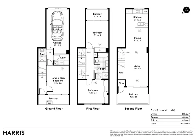 Floorplan of Homely townhouse listing, 9 Post Parade, St Clair SA 5011