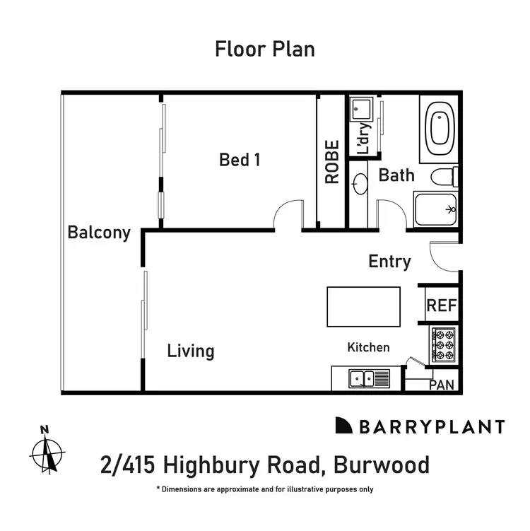 Floorplan of Homely apartment listing, 2/415 Highbury Road, Burwood VIC 3125