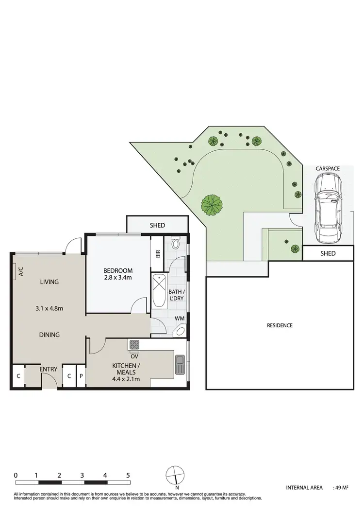 Floorplan of Homely apartment listing, 1/3c Innellan Road, Murrumbeena VIC 3163